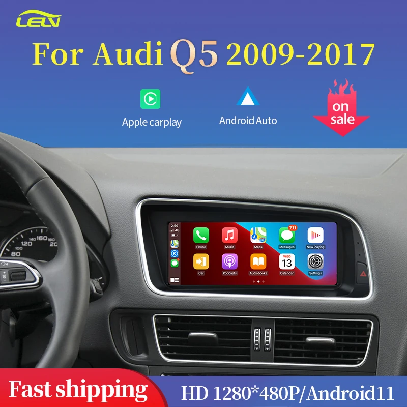 Factory Price 8.8&quot 8Core Android10 Auto Radio Apple Carplay For AUDI Q5 From 09 to 16 Years Car Player Multimedia GPS Navigation |