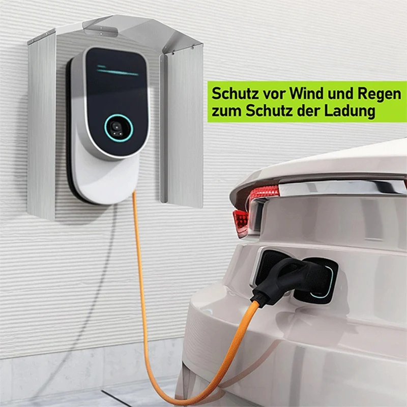 1Set Wallbox Weather Protection Stainless Steel Protective Roof Fit For Electric Car Charging Station