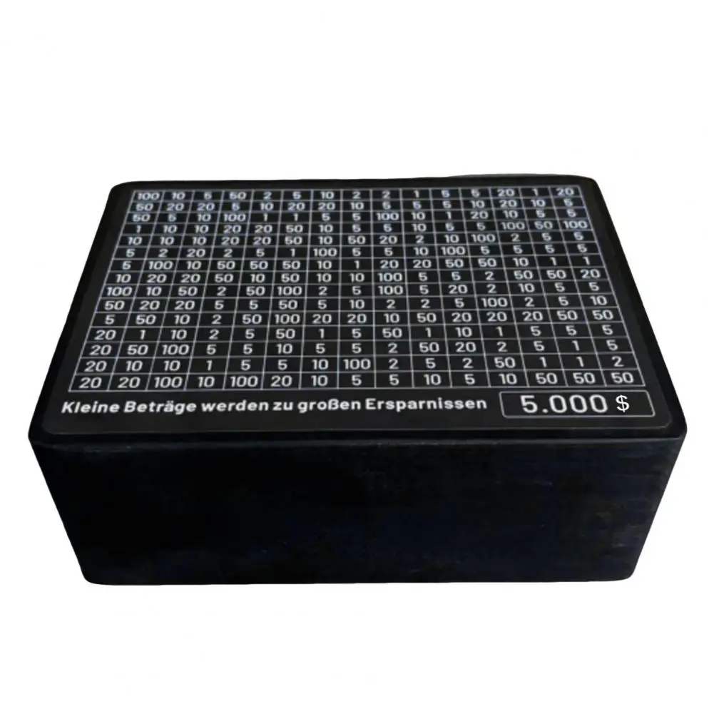 Coin Bank with Savings Goals Wooden Money Box with Target Number Sticker Marker Pen Tweezer Piggy Bank for Kids Adults for Money
