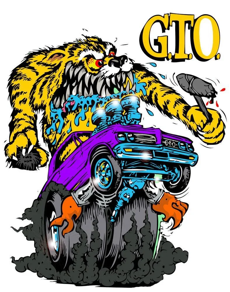 For Rat Fink GTO Vinyl Decal Stickers