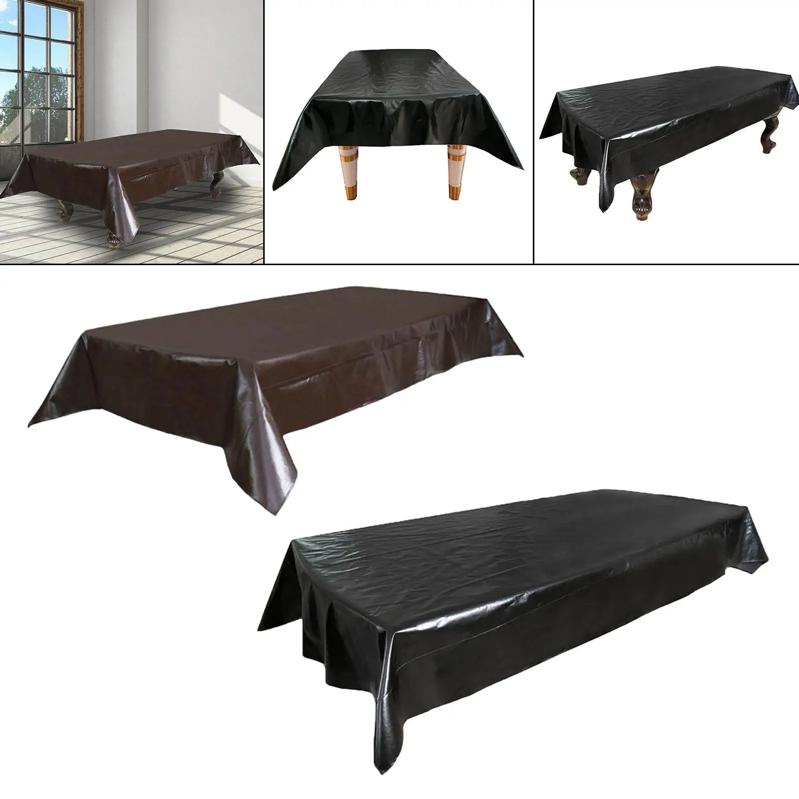 Table Protective Cloth 7/8/9ft Faux Leather Multipurpose for Snooker Table