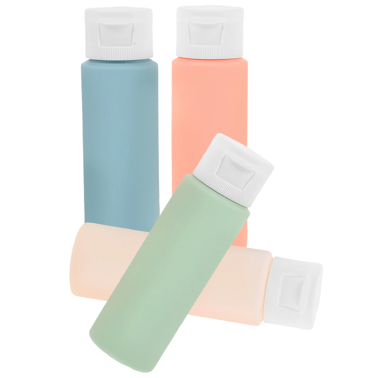 

4 Pcs Travel Supplies Macaron Tube Squeeze Bottle Set Lotion Shampoo Dispenser Refillable Size