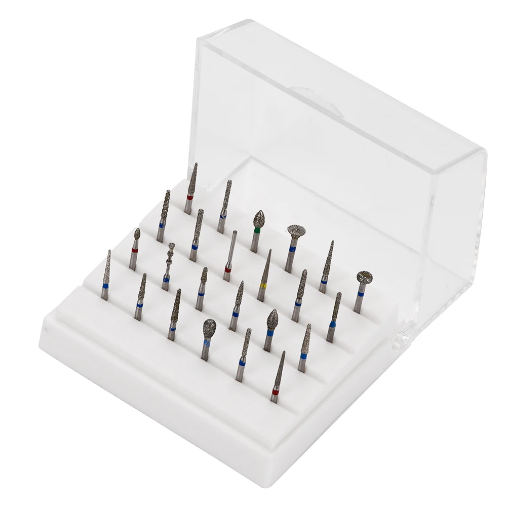 Dental Diamond Burs FG Flame 863/012C Coarse Grit - 10/25/50 Pcs, High Speed For Lab & Clinic