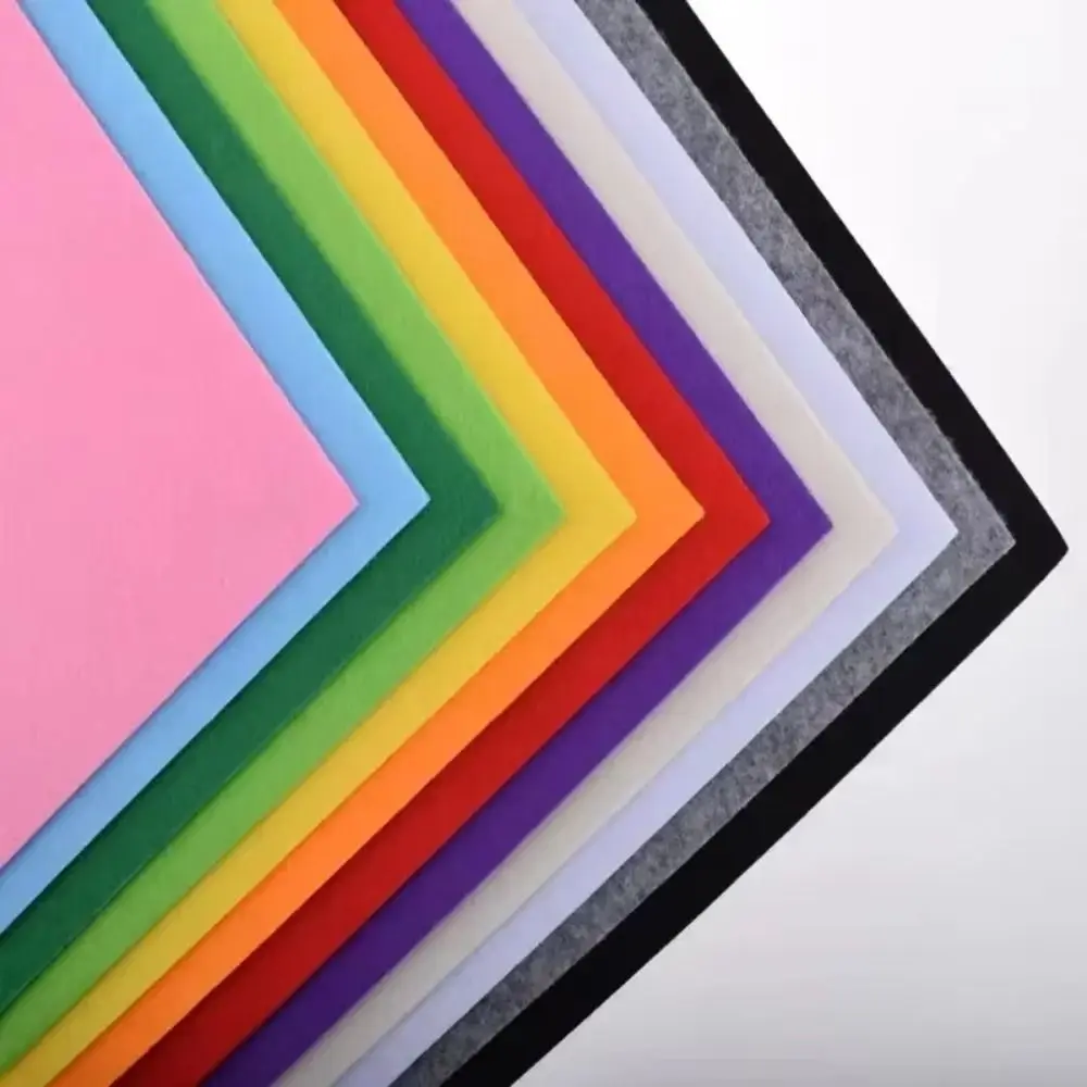 40Pcs Colorful Felt Fabric Sheet Squares Handicraft Needlework Felt Fabric Durable 1mm Thick Non Woven Fabric Sewing DIY Craft