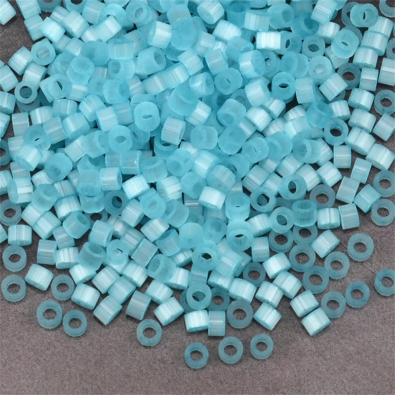 1000 Stück gebürstete Katzenaugen-Miniperlen, japanische Zylinderperlen für DIY-Schmuckherstellung, Stickerei-Zubehör – Detail 8