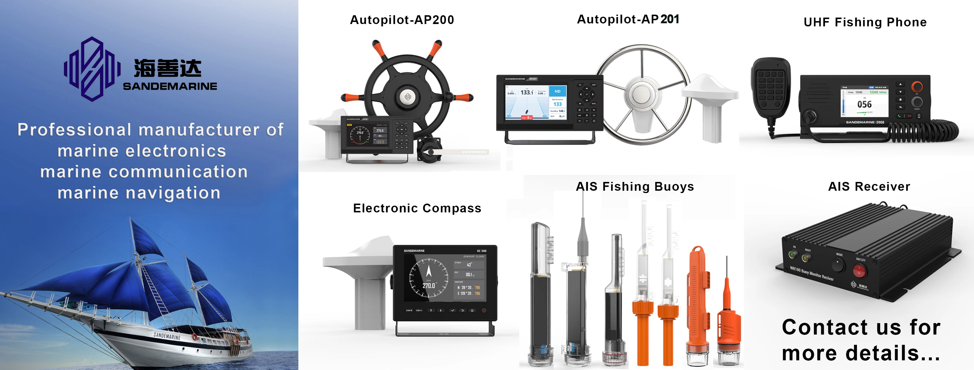Marine fishing net locator AIS beacon small collision avoidance solar net locator W220 sandemarine brand