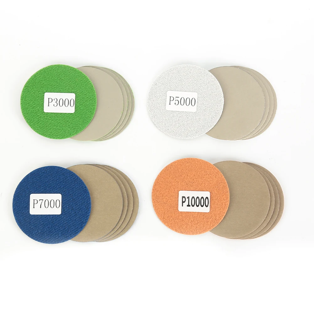 

20pcs 3 Inch Sanding Discs Hook And Loop Sandpapers 3000 5000 7000 10000Grit Sand Paper Sanding Discs Sanding Pad Abrasive