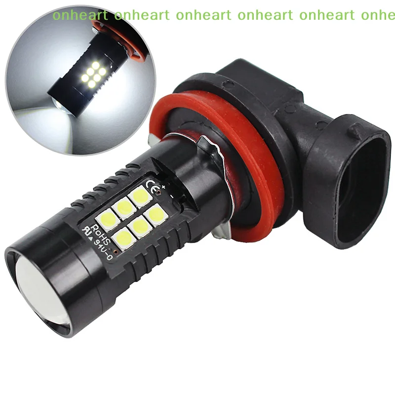 [C]H8 H11 LED 안개등 전구 3030SMD 1200LM 6000K 자동차 주행등 자동 LED 라이트