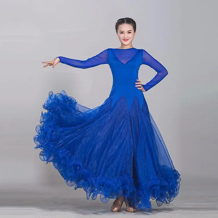 Modern Dance Dress Ballroom Dance Big Swing Dress Practice Dance National Standard Social Waltz Performance Costume