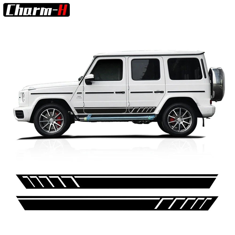 Car Styling Decal Side Skirt Racing Stripes Stickers Per Mercedes Benz G63 Amg Classe G 2019-Present Accessori