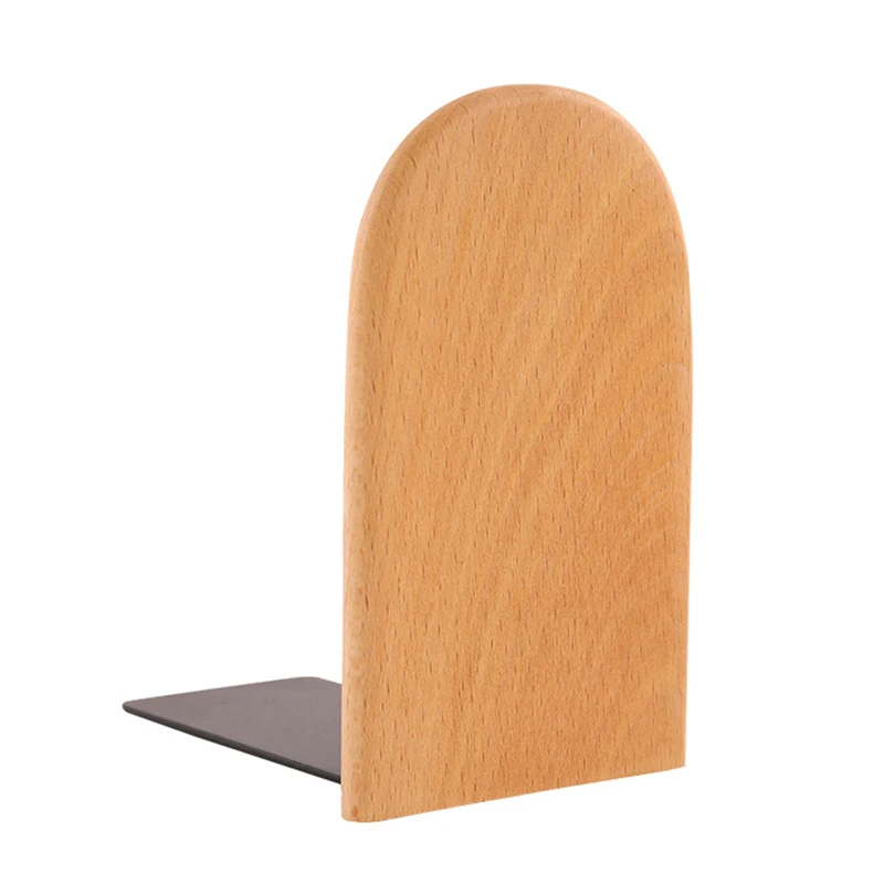 Natural Creative Wood Bookend Holder Unique And Interesting Design Shelf For Children Stationery Student