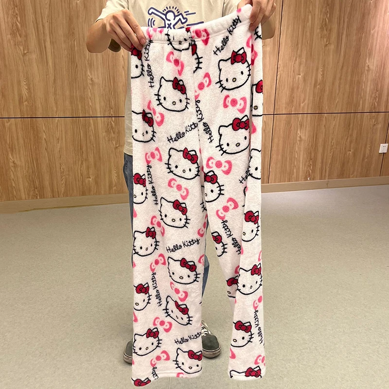 最安値❣️ハローキティ フリース パジャマパンツ キティちゃんズボン　XL 最安値❣️ハローキティ フリース パジャマパンツ キティちゃん