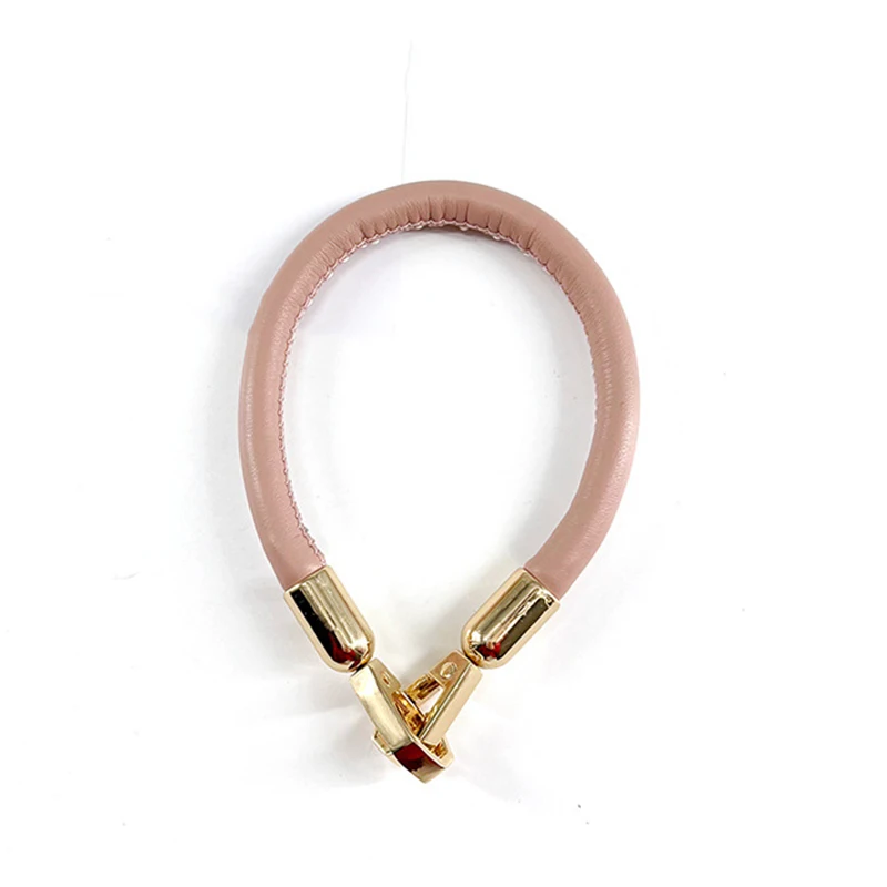 Braided PU Leather Shoulder Bag Strap with Detachable Short Handles