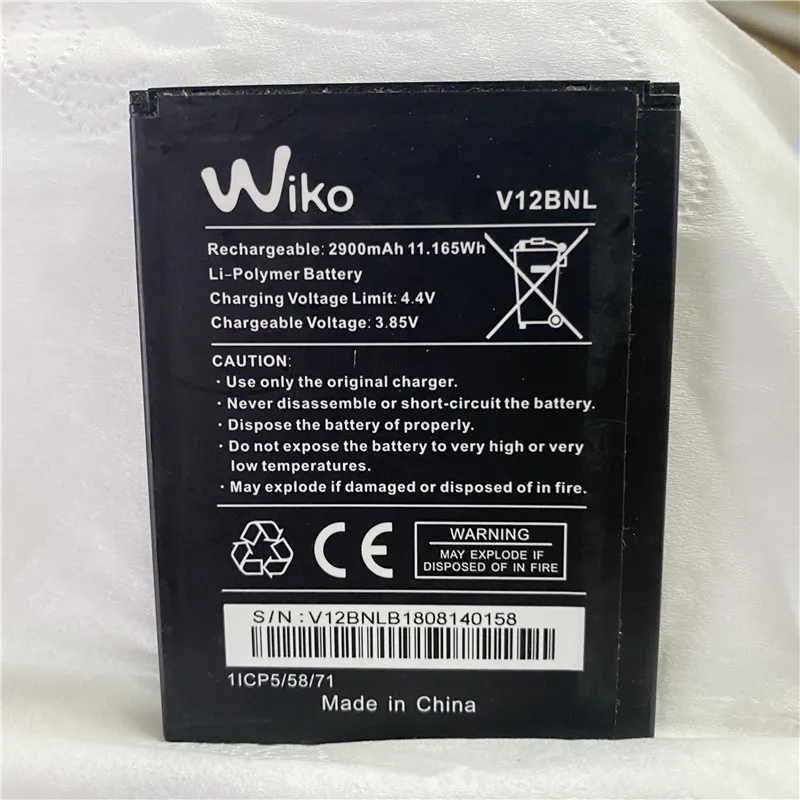 

Мобильный телефон Аккумулятор для Wiko V12BNL аккумулятор 2500 мАч, длительное время ожидания, высокая емкость для батареи Wiko V12BNL