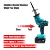 Cordless Reciprocating Saw 18V Adjustable Speed Chainsaw Wood Metal PVC Pipe Cutting Reciprocating Saw Power Tool By WOYOFADA 3
