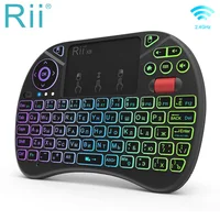 Rii X8 Backlit Mini Wireless Keyboard English Russian Portuguese 2.4G Air Mouse Remote Touchpad for Android TV Box PC - Image 2