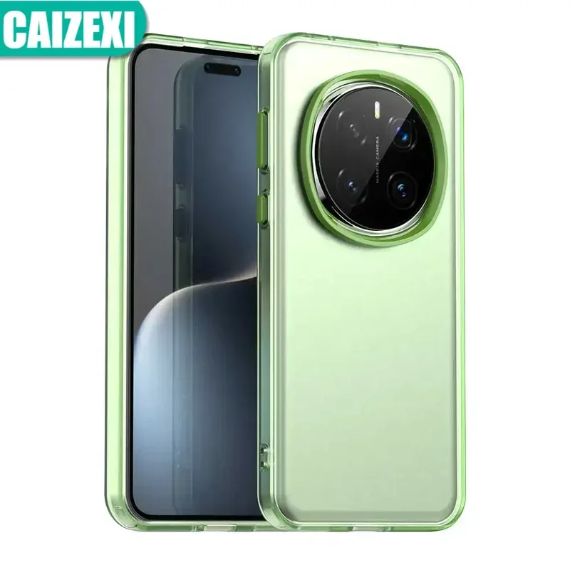 Luxury Shockproof Candy Silicone Bumper Phone Case with Translucent Back Cover