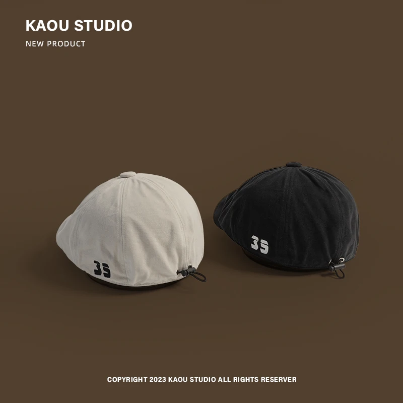 Retro Artistic Janpanese Advance Hats Anti-Wear Hip-Hop Street Yupi Beret Niche Men and Women Painter Cap 4