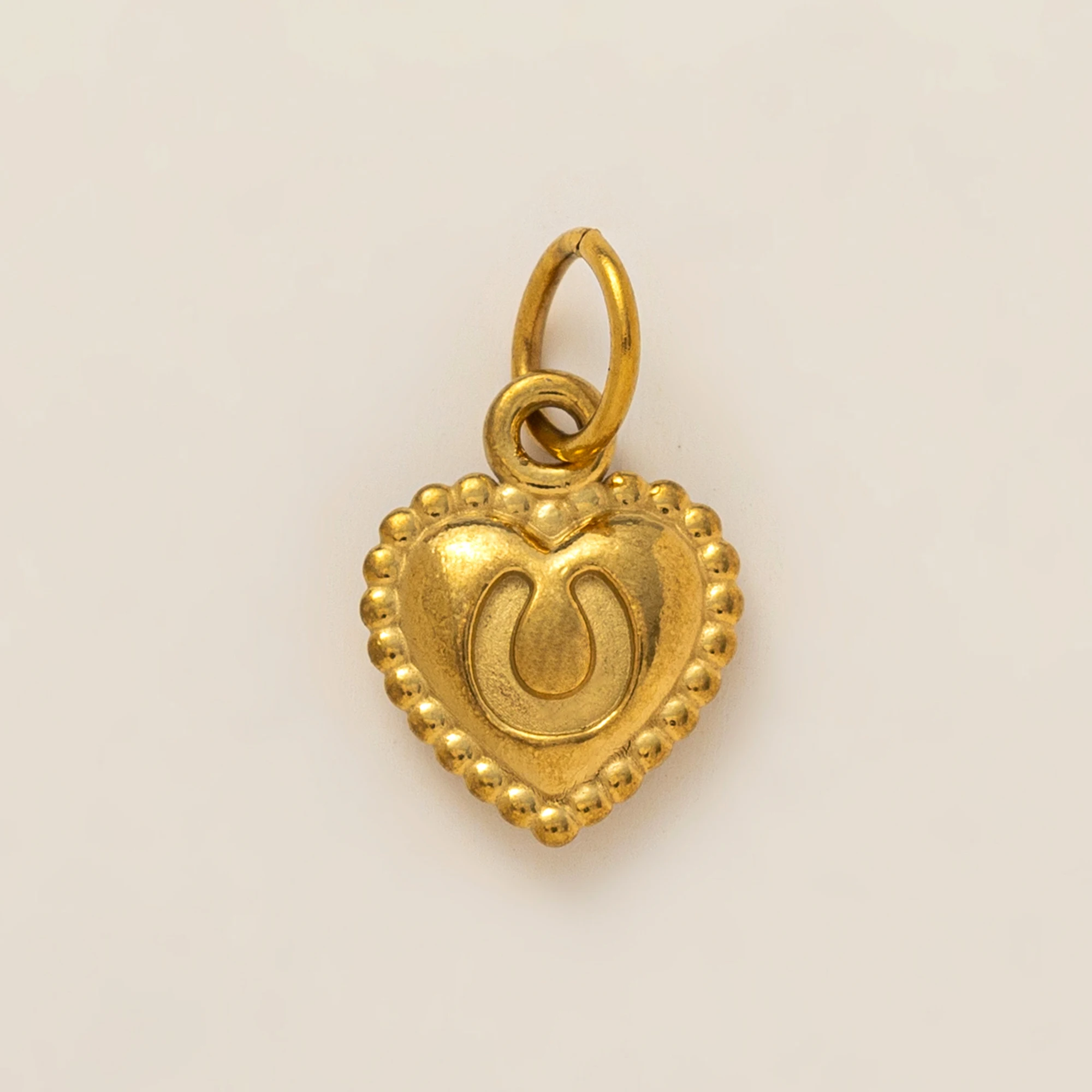 Fashionable trendy heart-shaped pentagram full diamond horseshoe pendant charms for jewelry