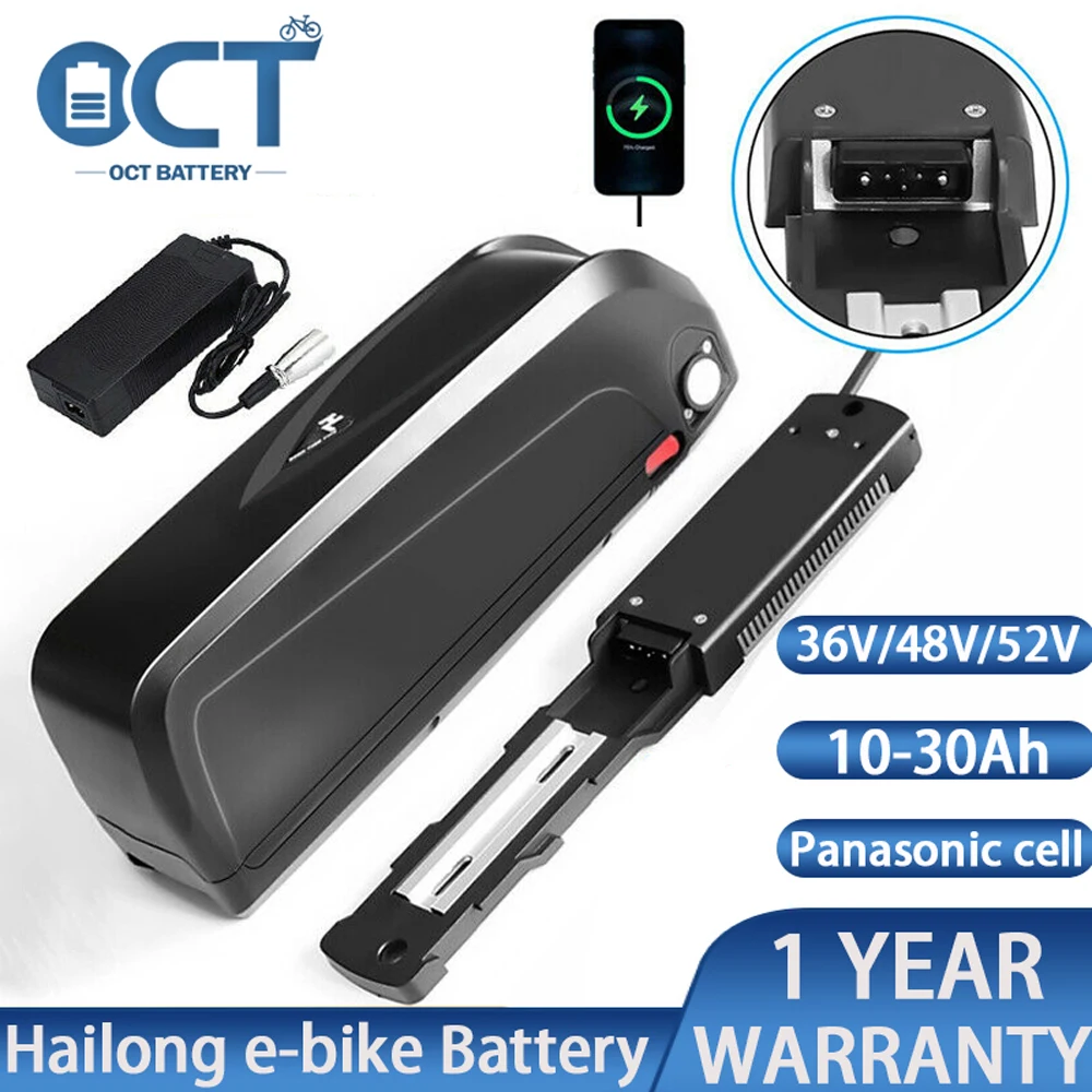 Ebike Battery Hailong 36v 10ah 48v 20ah 21ah 52v 13ah Samsung Lg 18650
