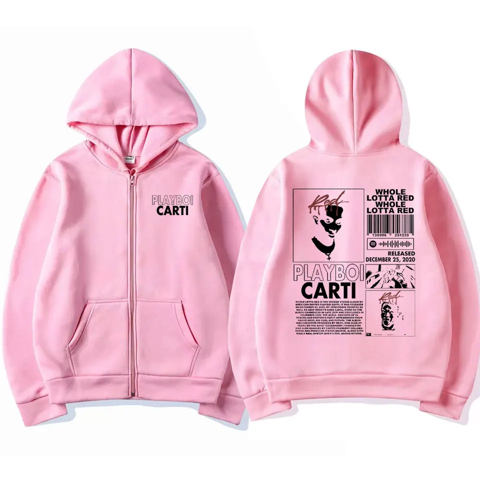 Rapper Playboi Carti Whole Lotta Red Album Zipper Hoodie