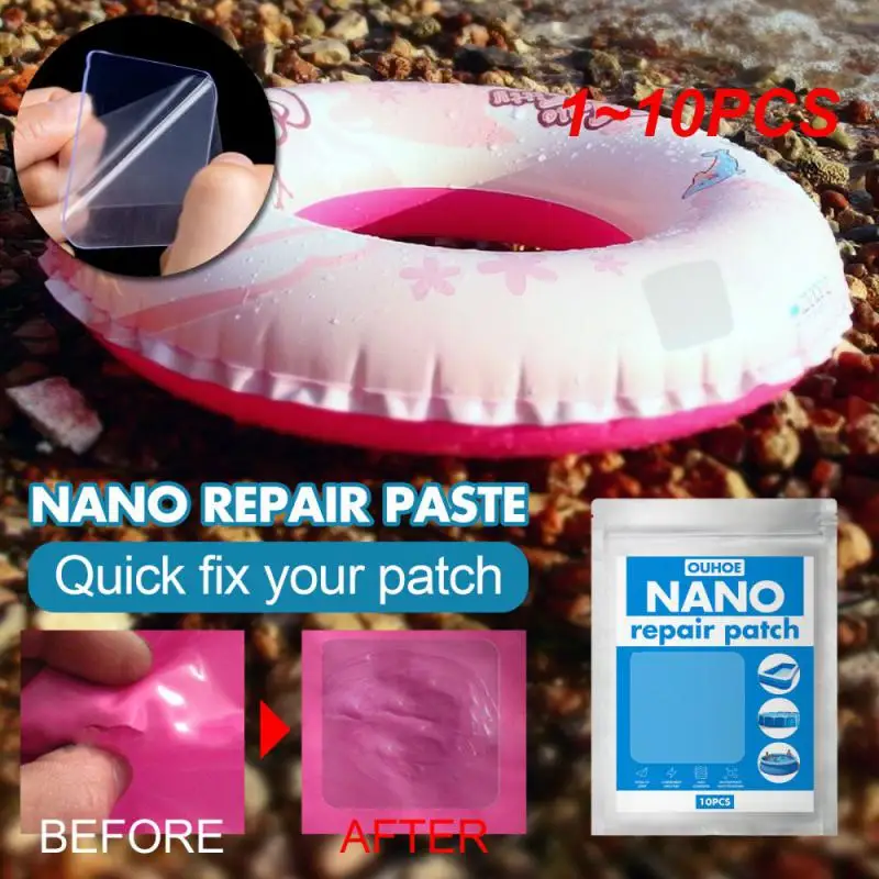 

1~10PCS Swimming Ring Nano Repair Patch Swimming Pool Water Pad Tent Waterproof Special Adhesive Outdoor Swimming Ring Patch
