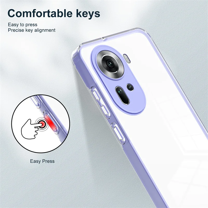 Shockproof Hard PC Bumper Silicone TPU Back Cover