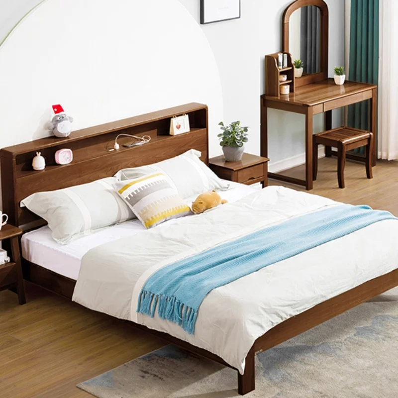 

German Beech Wood Children Beds Double Japanese Bedroom Nordic Low Children Bed Apartment Camas Dormitorio Home Furniture