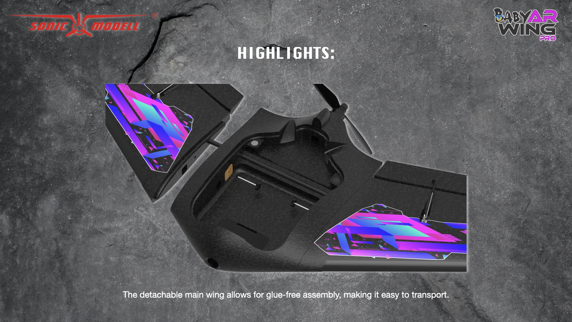 Sonicmodell Baby AR Wing Pro 682mm Wingspan EPP FPV Flying Wing RC Airplane KIT/PNP