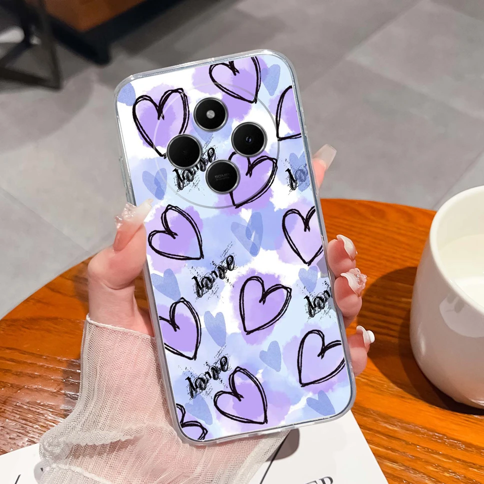 Cute Healing Pattern Clear Soft TPU Silicone Shockproof Phone Case