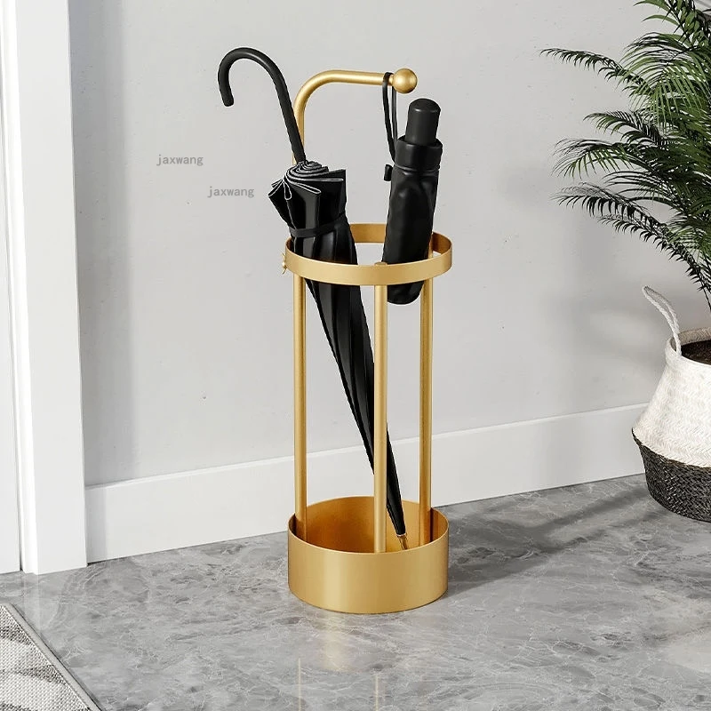 Luxury Household Umbrella Stands Simple Modern Office Wrought Iron Umbrella Rack Creative Small Apartment Hotel Tube