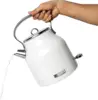 1.7 Liter Stainless Steel Body Retro Electric Tea Kettle with 2 Slice Wide Slot Stainless Steel Bread Toaster 5