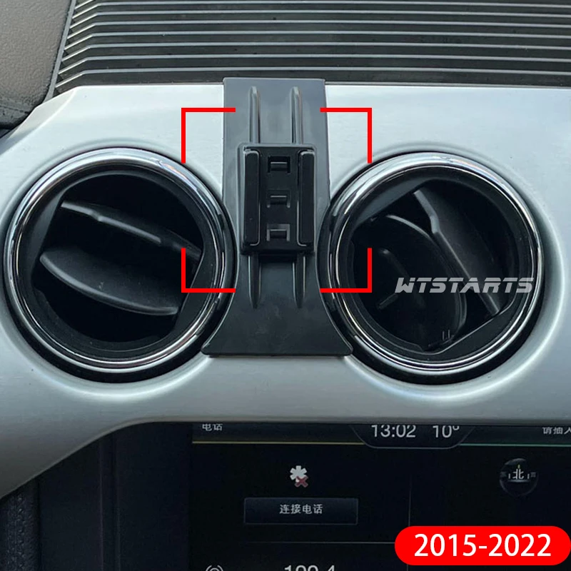 자동차 휴대폰 홀더 마운트 스탠드, 포드 머스탱 2015-2022, 조정 가능한 GPS 네비게이션, 휴대폰 브래킷, 자동차 인테리어 액세서리