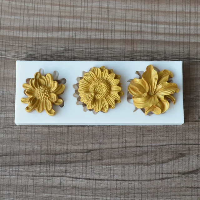 Mini Virág Szilikon Penész Fondant Torta Csokoládé Születésnapi Dekorációs Szerszámok