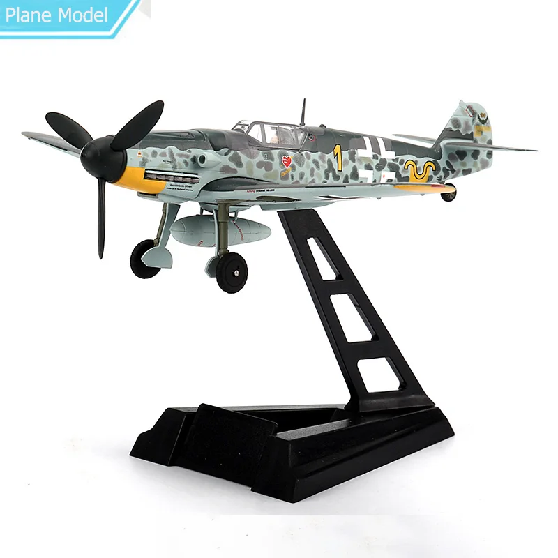 

Diecast Metal 1:72 German BF109G Fighter Jet Simulation World War II Aircraft Model Airplane Model Toy for Collection or Gift