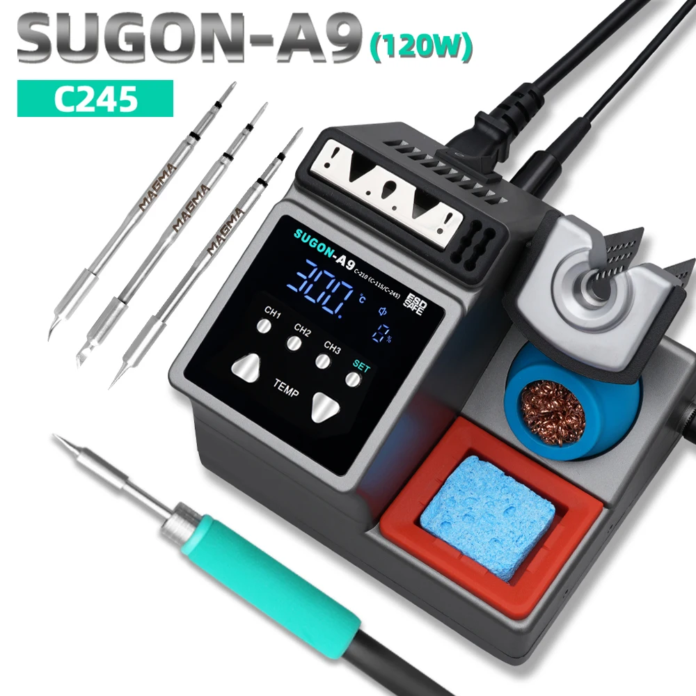 SUGON A9 Soldering Station Compatible With 210/245/115 Handle Welding Repair Station Suitable For Mobile Phone BGA PCB Repair image 8