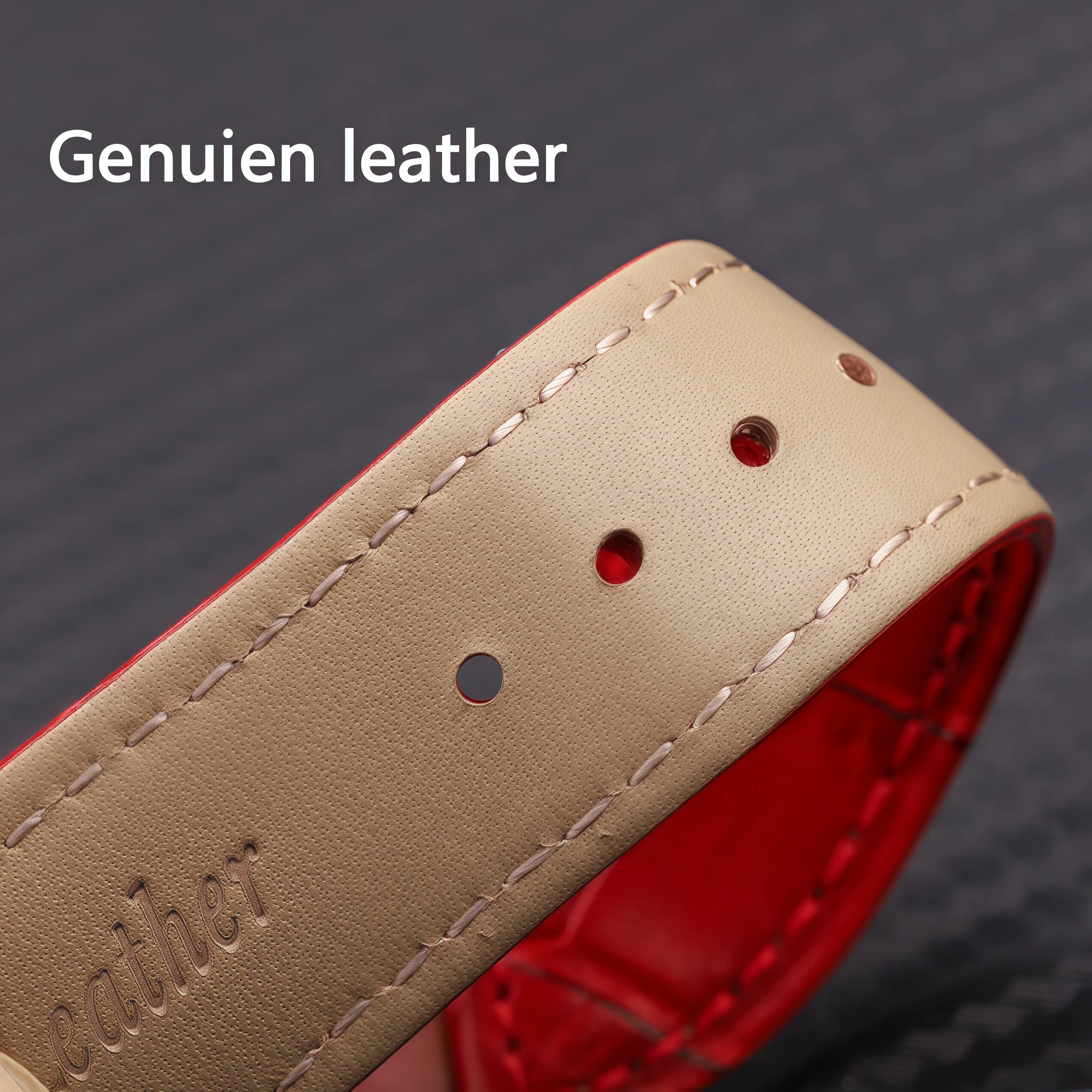 Premium Genuine Top Grain Leather Watch Band with Deployment Clasp, Universal Size 18-24mm