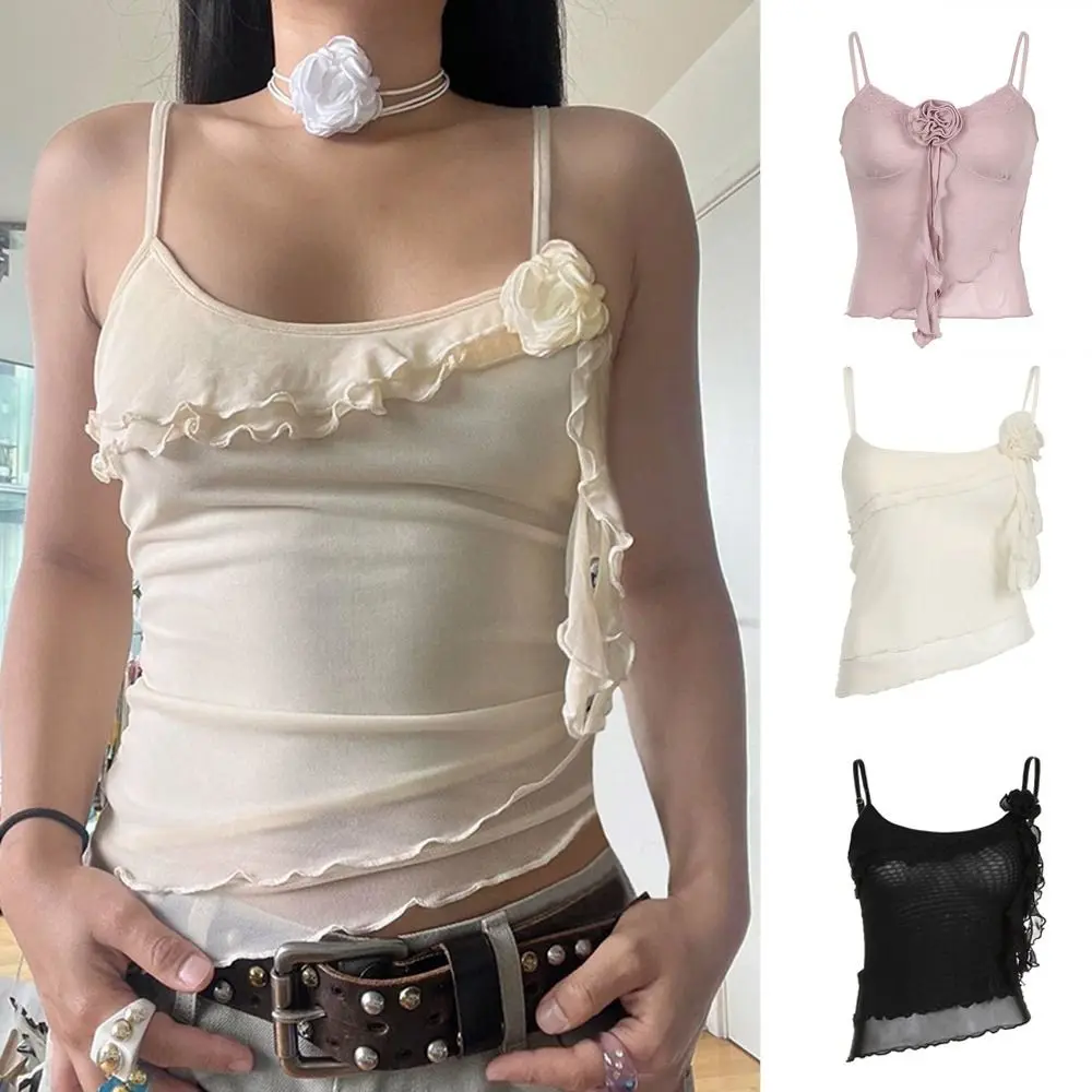 

Sleeveless Women Crop Tops 2024 Knitted Slim Bralette Vest Sexy Outerwear Neck Crop Top Summer