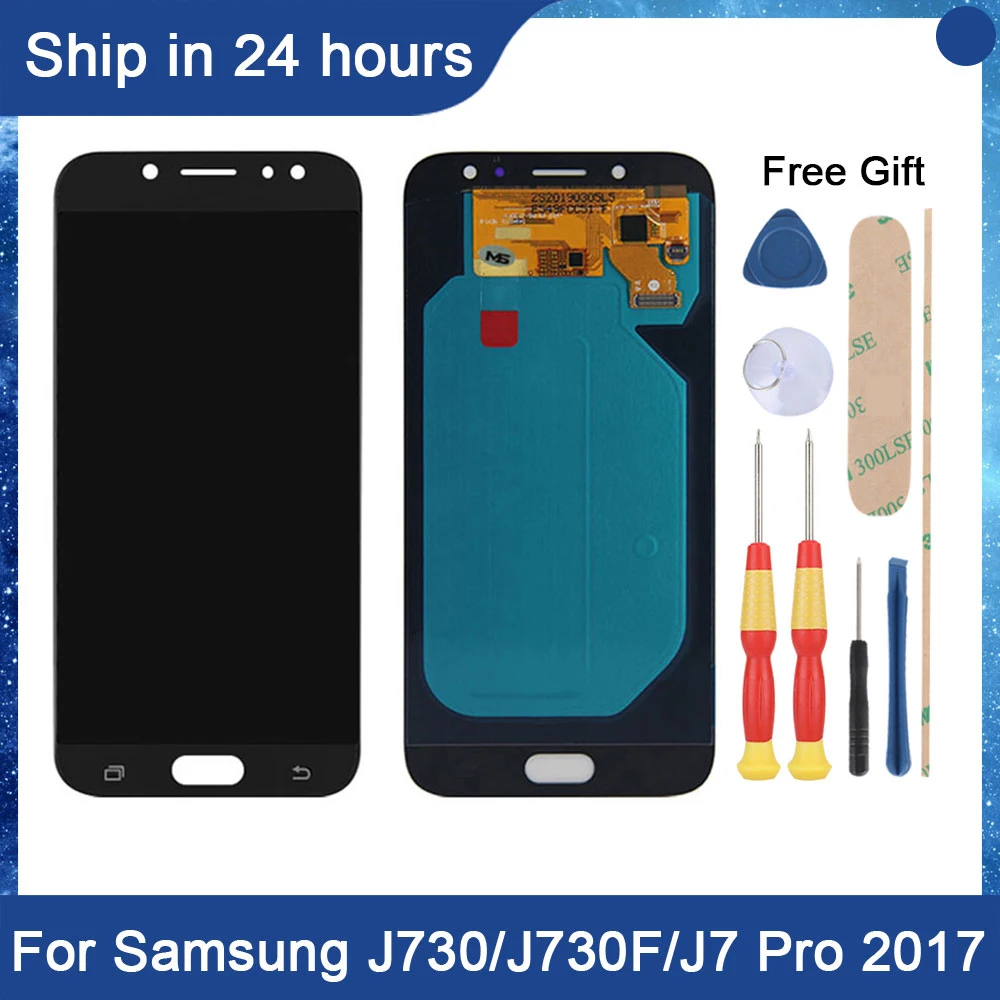AiNiCole 5.5'' For Samsung J7 Pro 2017 LCD Display Touch Screen Digitizer Assembly J7 2017 J730 J730F LCD Screen Replacement