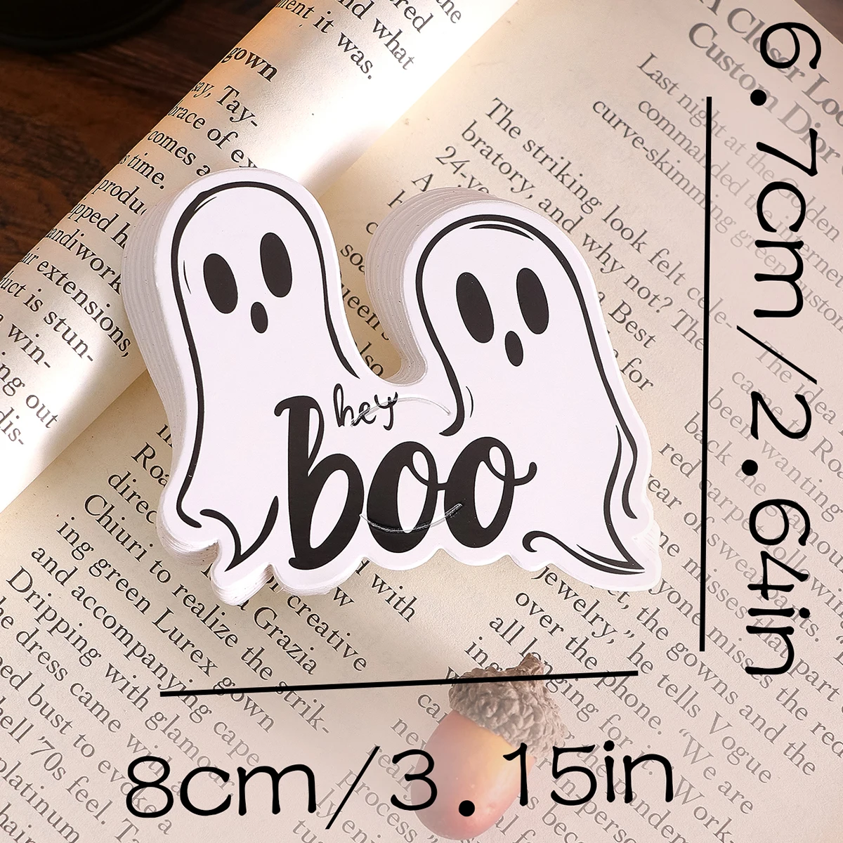 30° Proto Halloween Lollipop Papierhalter Halloween Ghost Pumpkin Lollipop Holder Karten, Ghost Pumpkin Lollipop Papieranhänger Chocola – Detail 7
