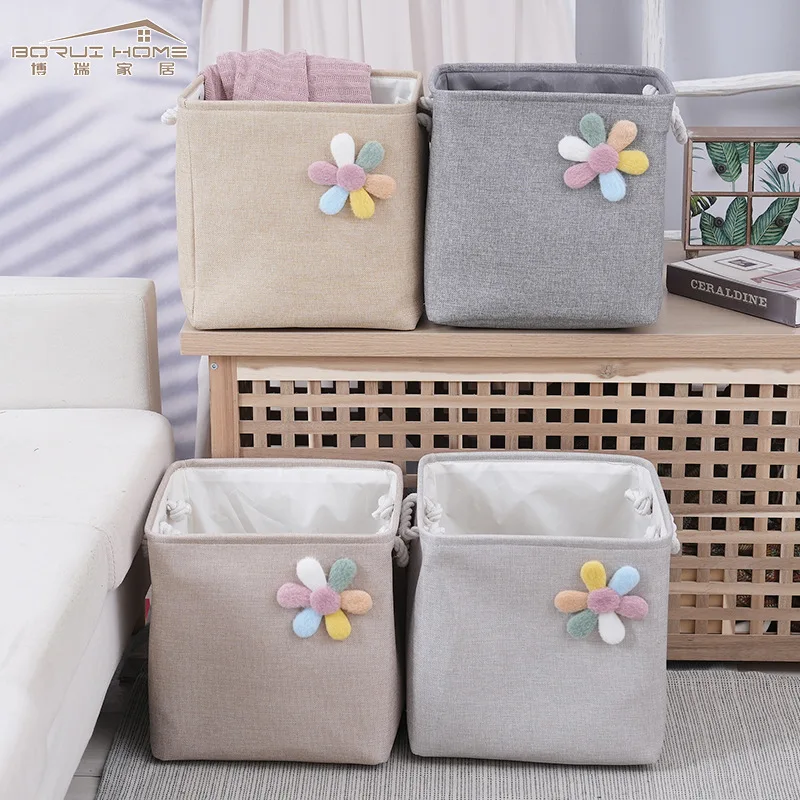 Portable fabric clothing storage box toy storage dust-proof clothing organization storage box finishing box 5