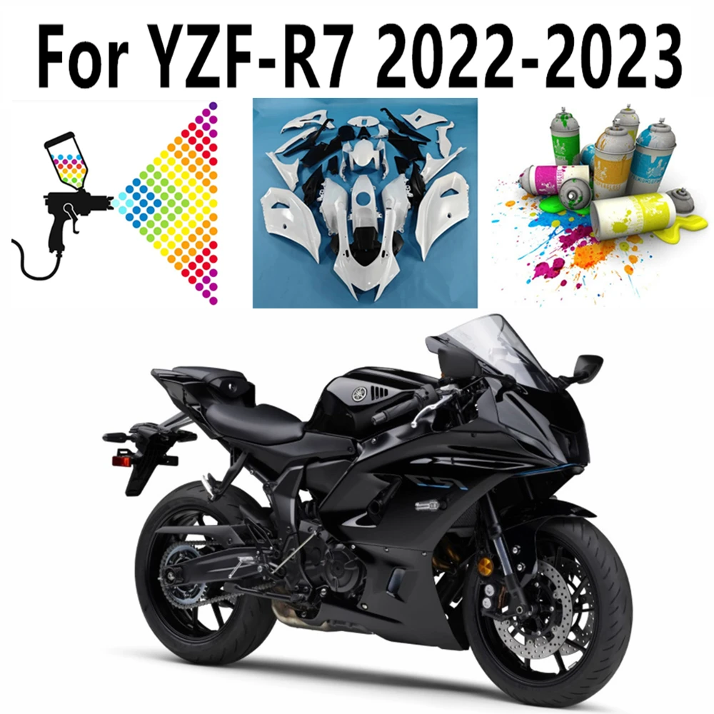 

Bodywork Cowling Plastic Customize Colour For YZF R7 2022-2023 Black Bright Light Full Fairing Kit ABS Injection High Quality