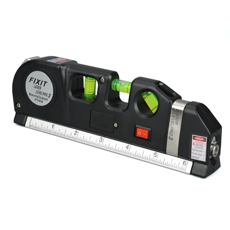 New Laser Level Line Tools and Tripod Multipurpose Adjustable Laser Level Kit Standard Cross Line Lase 8 Feet Measure Tape Ruler