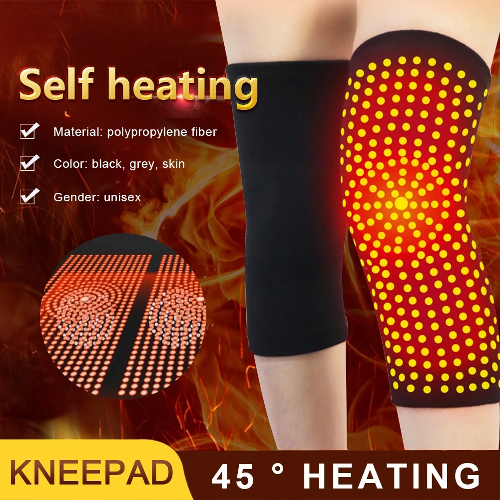 

1Pair Dot Matrix Tourmaline Self Heating Support Knee Brace Knee Pads Warm for Arthritis Joint Pain Relief and Injury Recovery