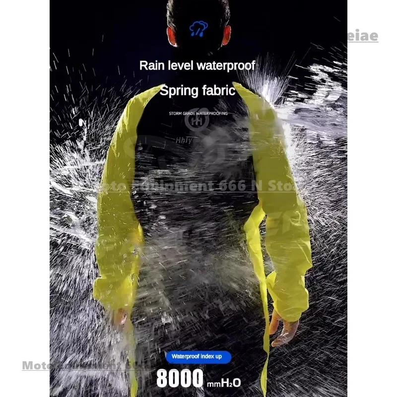 Motorcycle Raincoat and Rain Pants One-piece Full Body Rainproof Men's Motorcycle Riding Rainproof Clothing Rider Equipment