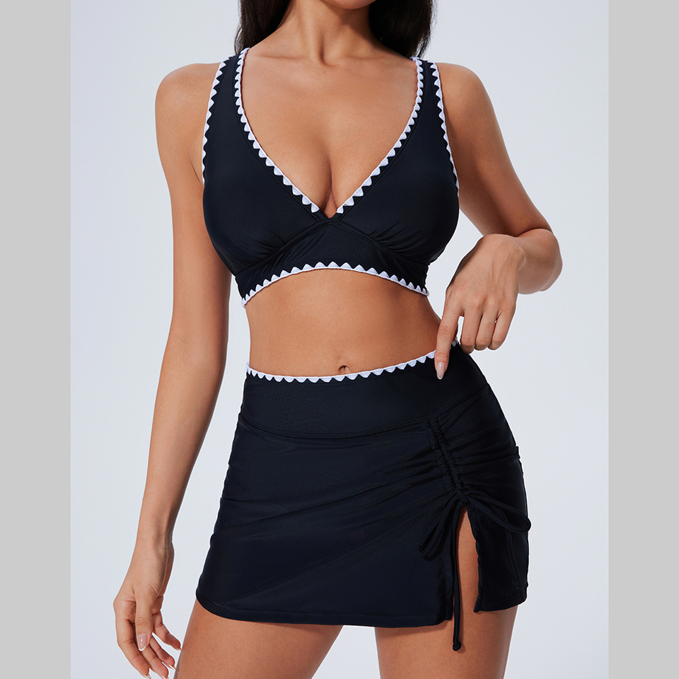 Sexy Black Holiday Swimwear Female 2 Piece Bikini Set Sexy Swimsuit Skirt Women Biquinis 2026 Bikinis De Mujer