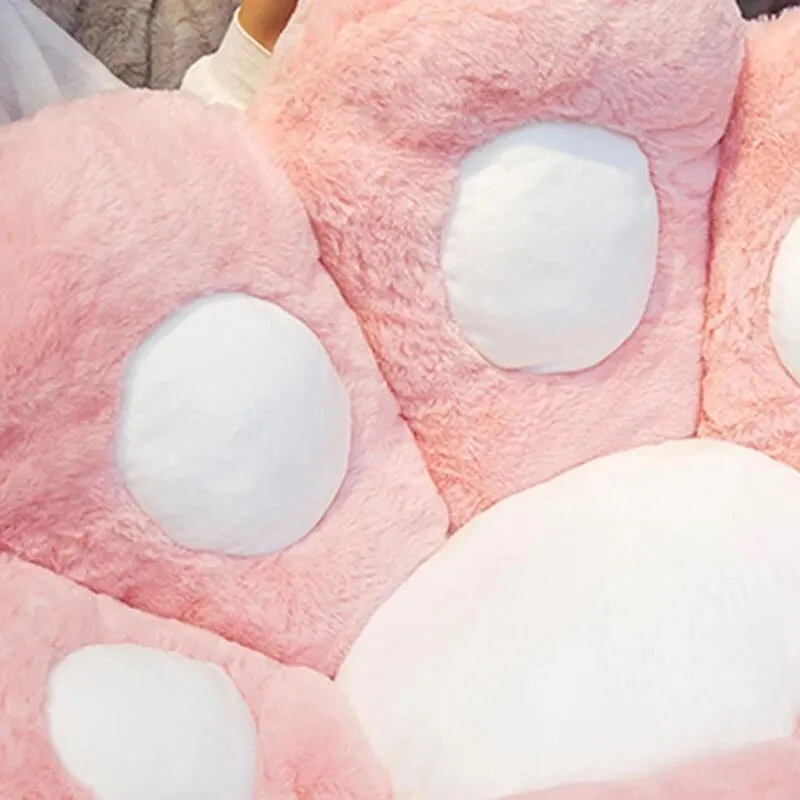 Cat Paw Back Soft Pillows Plush Chair Cushion Sofa Indoor Floor Home Chair Decor Animal Plush Throw Pillow Back Rest