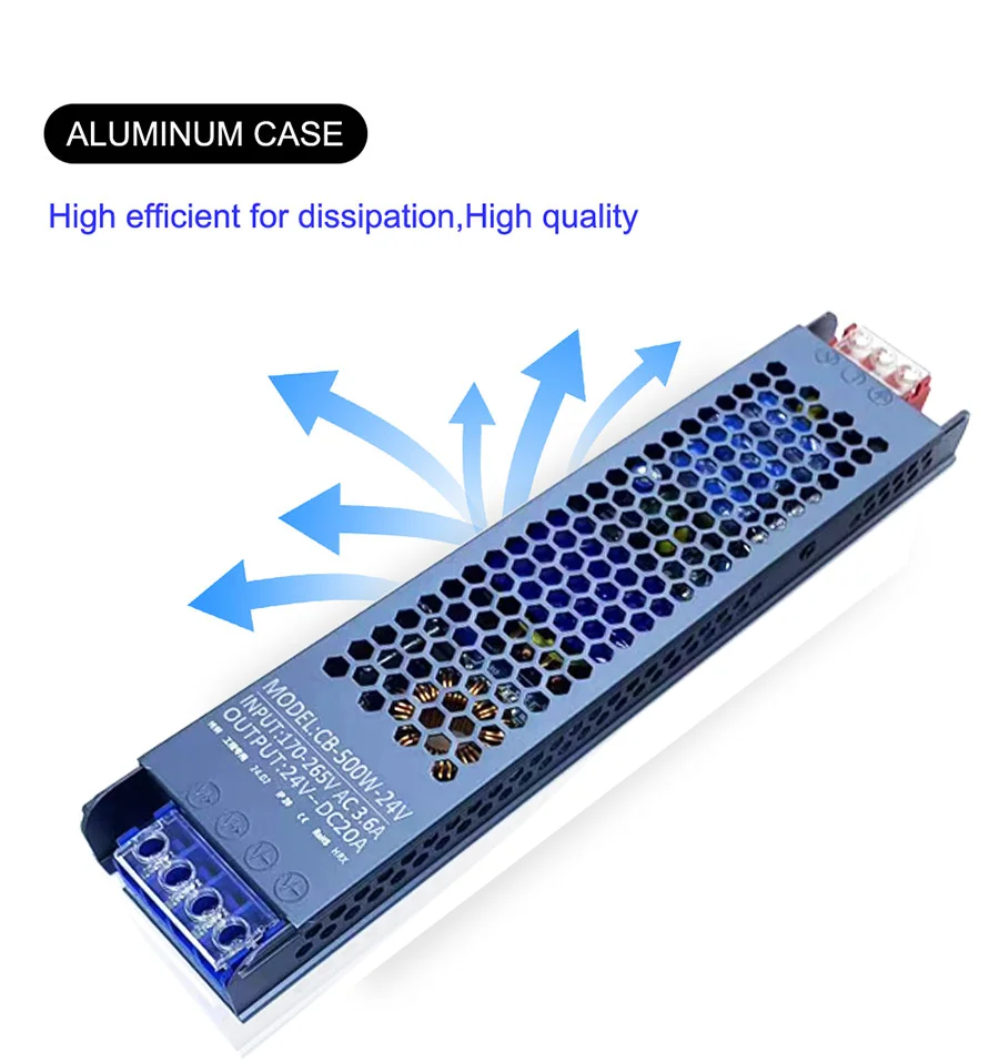 변압기 LED 드라이버 전원 공급 장치, LED 스트립 조명용 초박형 컨버터, AC110V, 220V, DC12V, 24V, 36V, 48V, 60W, 100W, 200W, 300W