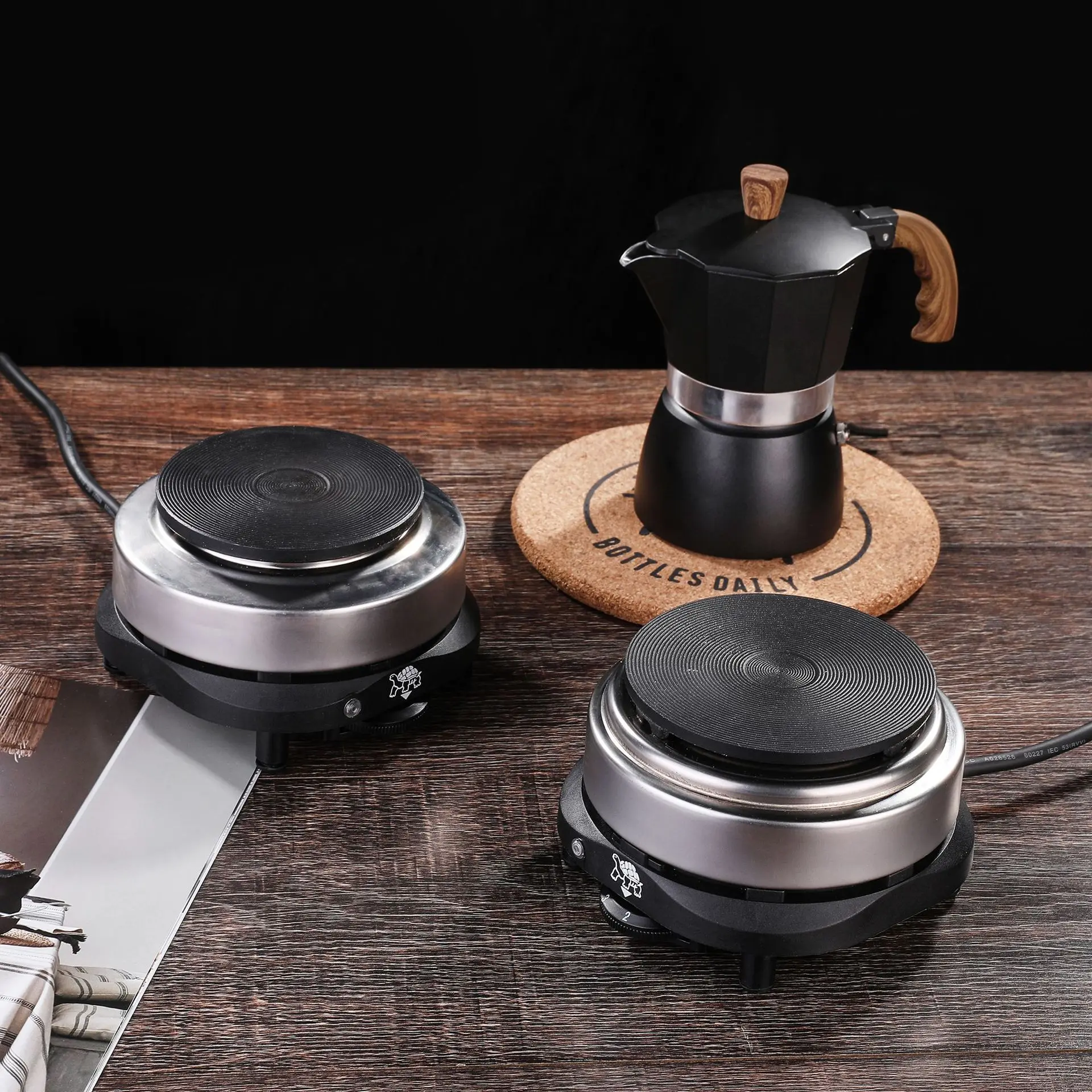 110 220v electric burner hotplate coffee heating stove 2 pots heater induction cooker stove furnace adjustable temperature 2000w 500W Mini Electric Hot Plate for Cooking Stove Portable Travel Heating 5-Speed Electric Burner for Fried Egg Coffee Tea 220V