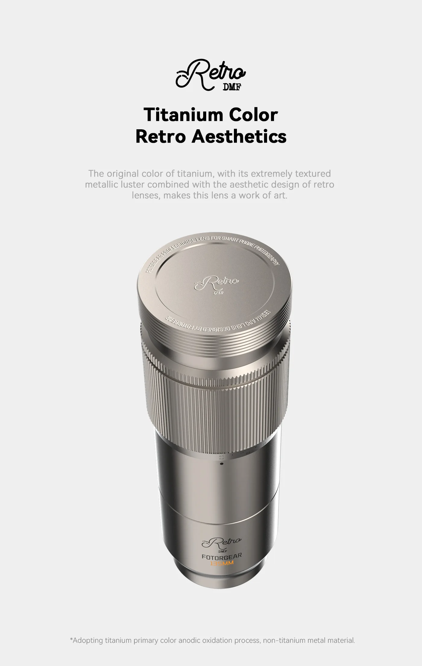 Fotorgear Universal 135mm Telephoto Lens T-mount Retro Mobile Phone External Len